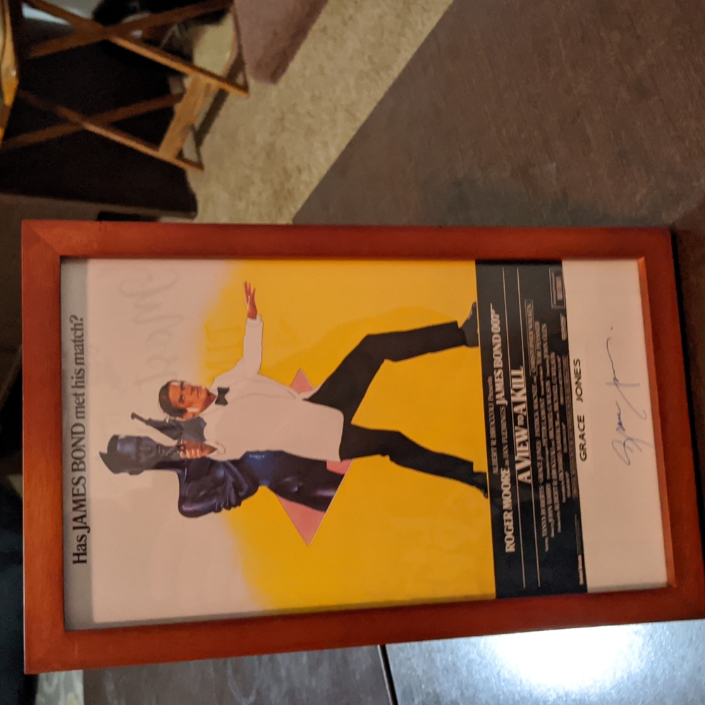 Grace Jones James Bond movie autograph